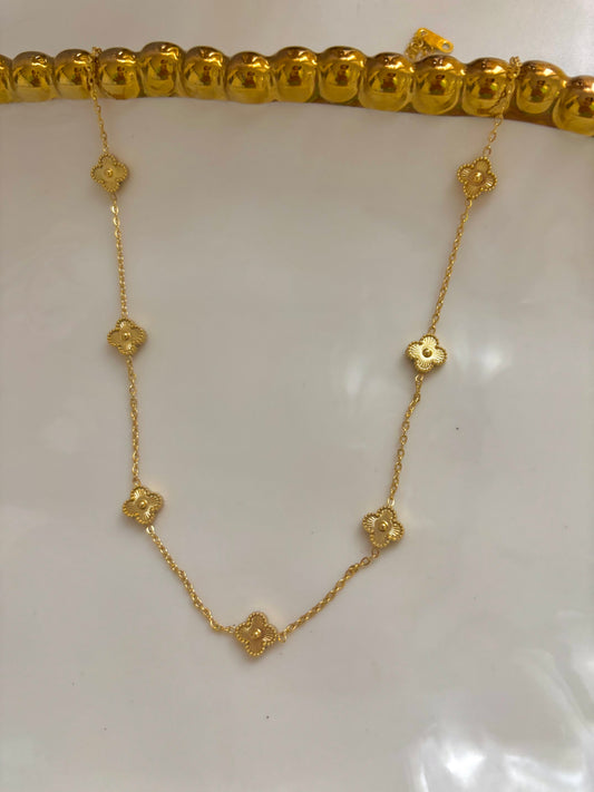 “Gold Clover Necklace”