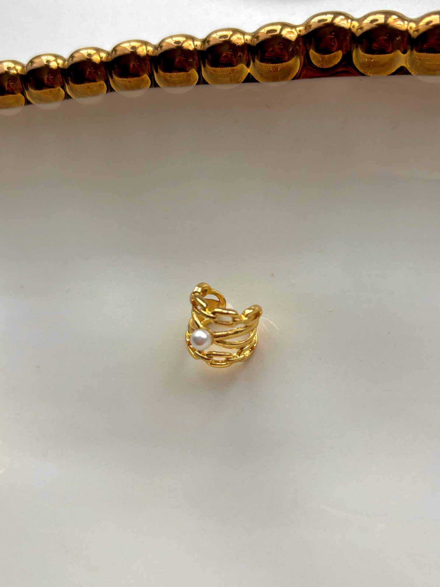 "Pearl Ear Cuff”