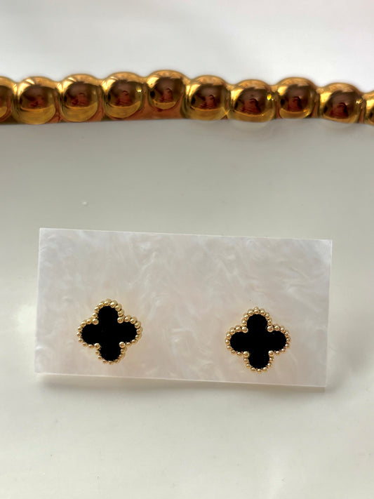 “Black clover earings”