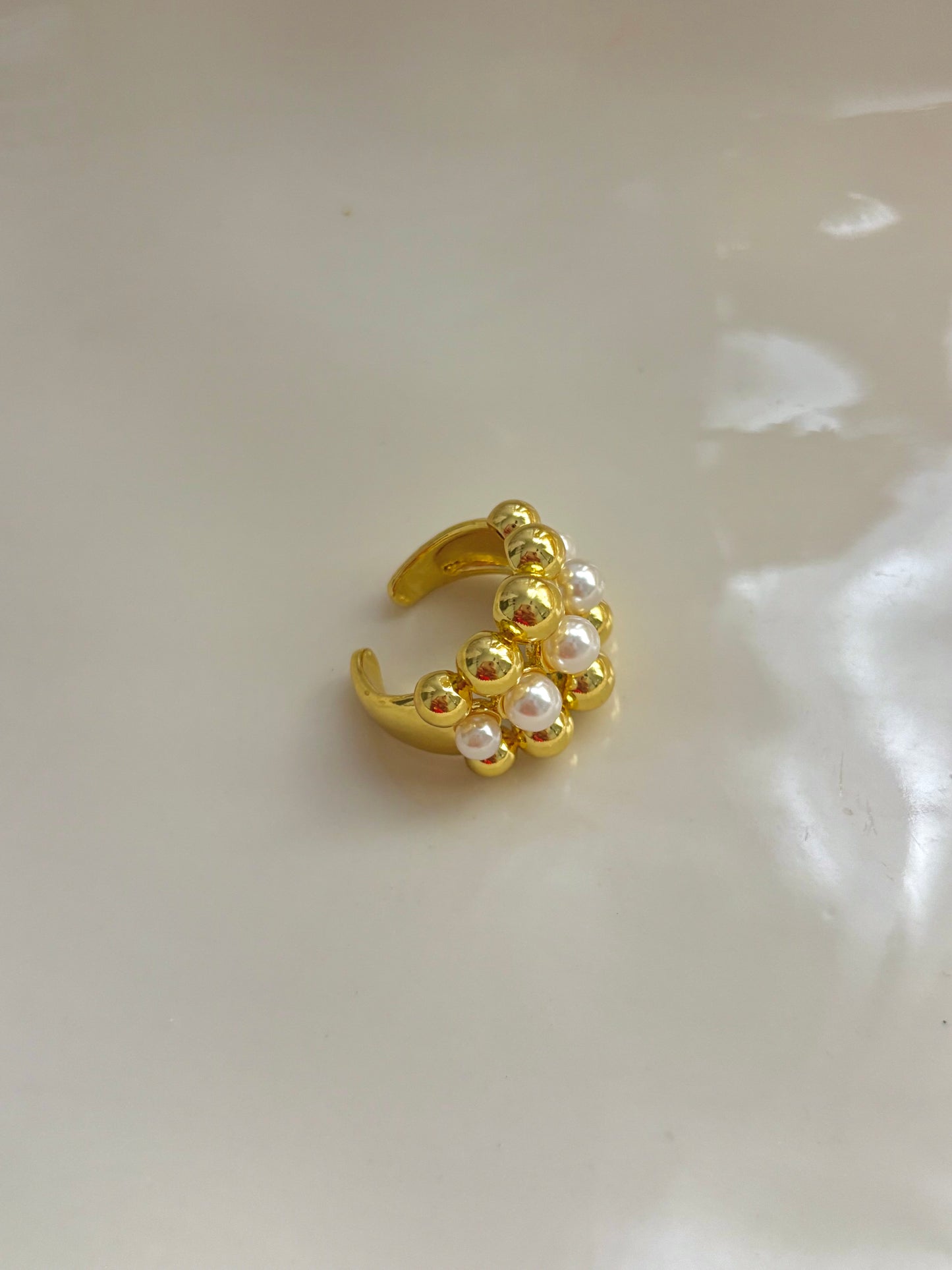 “Gold Pearl Ring”