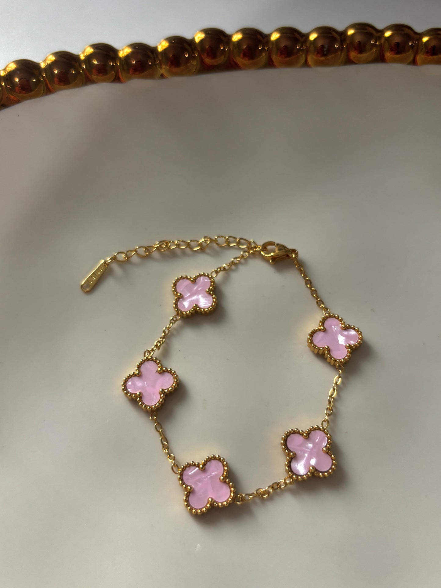 “Pink Clover Bracelet”