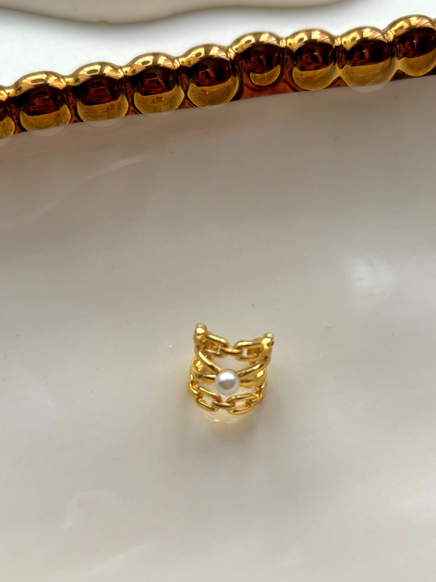 "Pearl Ear Cuff”